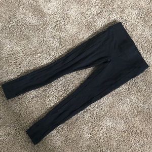 Black thick tailored leggings